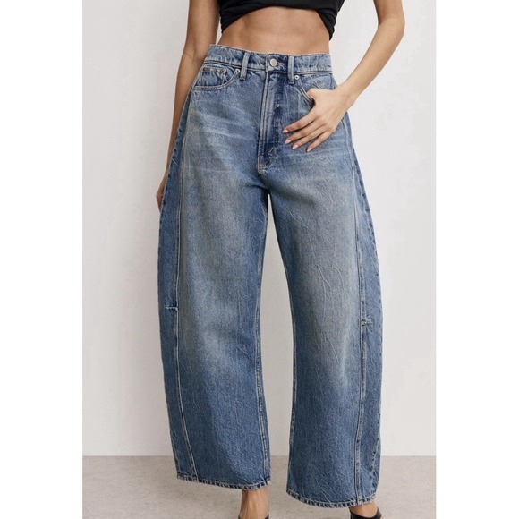 Good American Denim - NWT Good American Good Extreme Barrel Jeans Womens 10/30 Retail $169